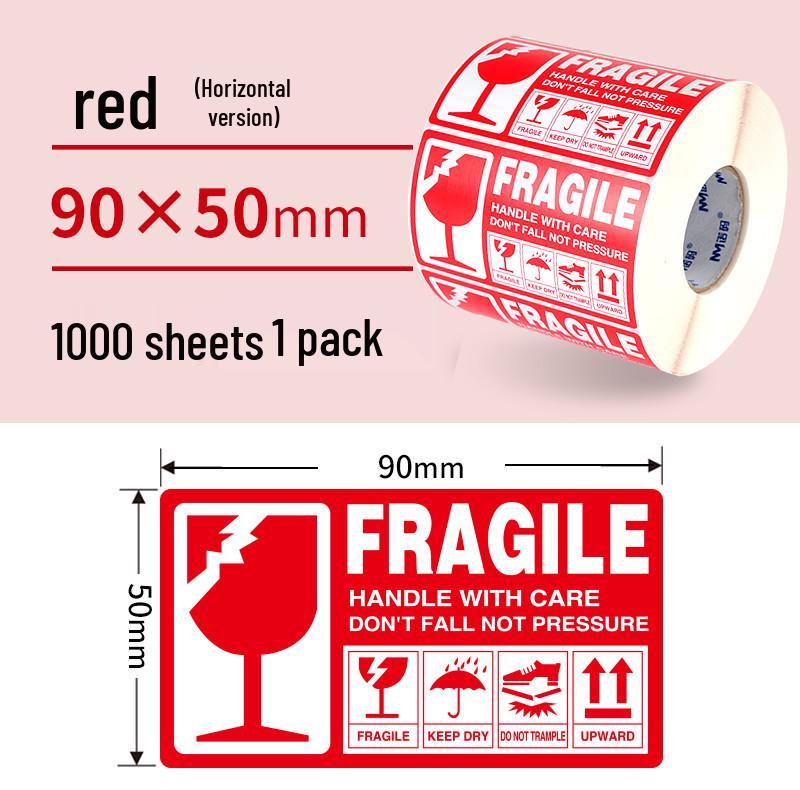 Fragile Handle with Care Adhesive Warning Label Sticker