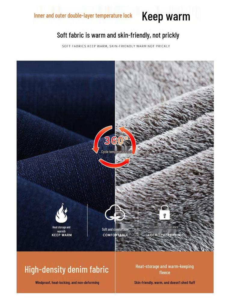 Dámské džíny s vysokým pasem a širokými nohavicemi, denimově modré, podšité fleecem