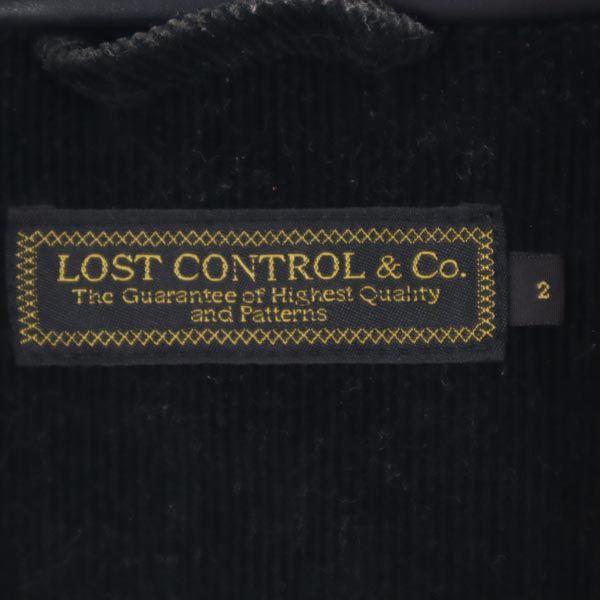 LOST CONTROL Corduroy Jacket 2 Black Leather Collar Men's Used