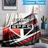 Custom Name SPFC Stars Stripes Blanket Lightweight Ideal Bedding Blanket Perfect for Travel, Camping, Living Rooms, Sofas, Christmas Gift