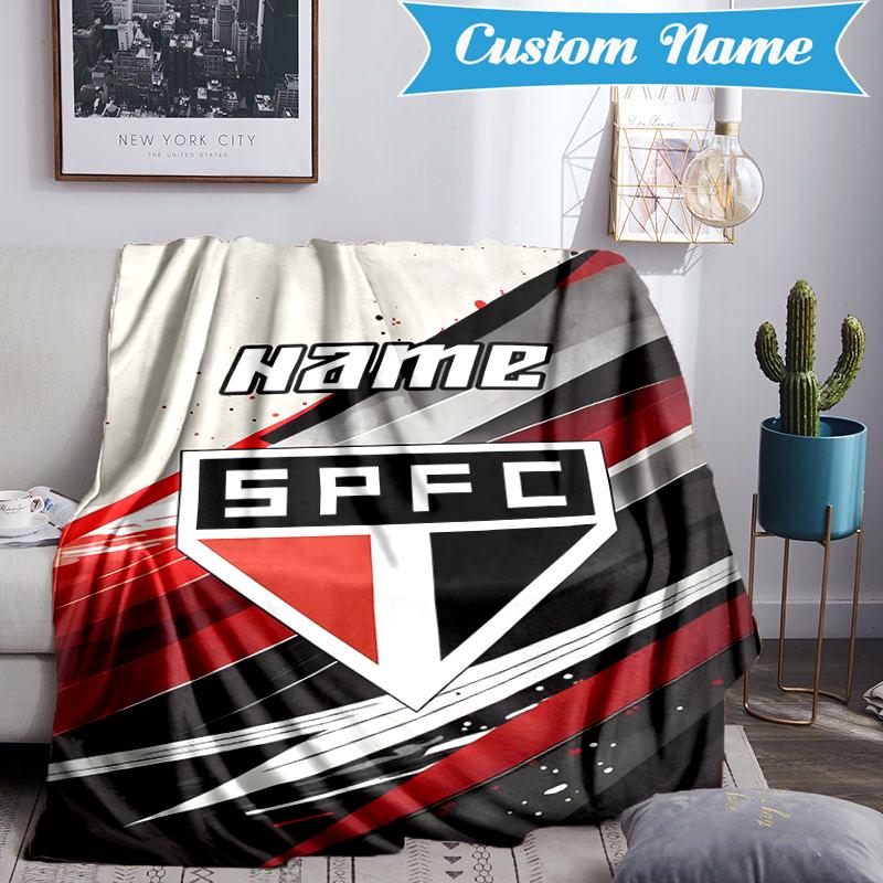 Custom Name SPFC Stars Stripes Blanket Lightweight Ideal Bedding Blanket Perfect for Travel, Camping, Living Rooms, Sofas, Christmas Gift