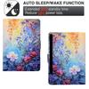 Leather Case for Samsung Galaxy Tab S10 Lite/S10 FE/S9 FE/S9 Pattern Painting Card Slots Stand Tablet Cover with Auto Sleep/Wake
