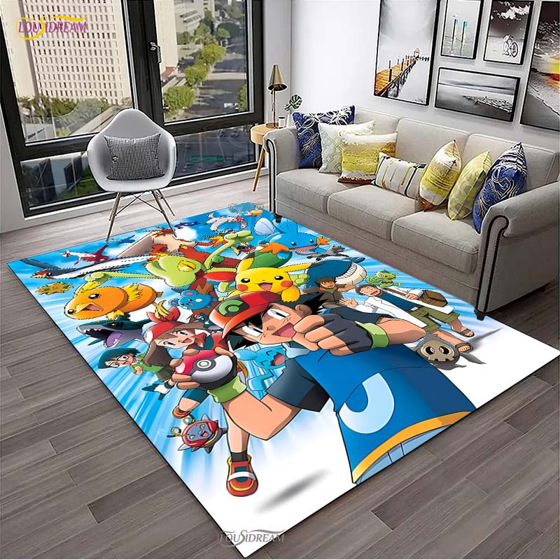 

Покемон Пикачу Мультфильм Аниме Милый Ковер для Гостиной Спальни Коврик Кухня Дверь Детский Нескользящий Напольный Коврик Alfombra Подарок на День Рождения 80*120cm