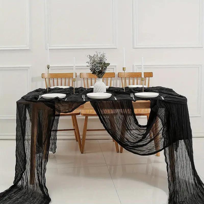 10 Pack Cheesecloth Table Runner 35x120Inch Boho Gauze Cheese Cloth Table Runners for Wedding Party Baby Shower Birthday Home Decor