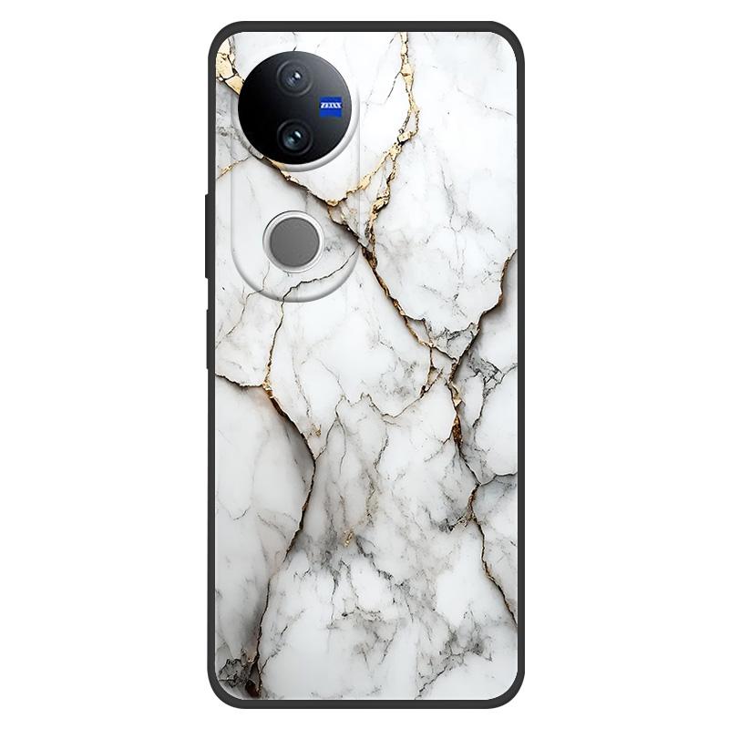 Marble Case For Vivo V50 5G Case Lovely Painted Silicone Back Cases Cover For Vivo V2427 V 50 Coque Anti Drop Protective Fundas