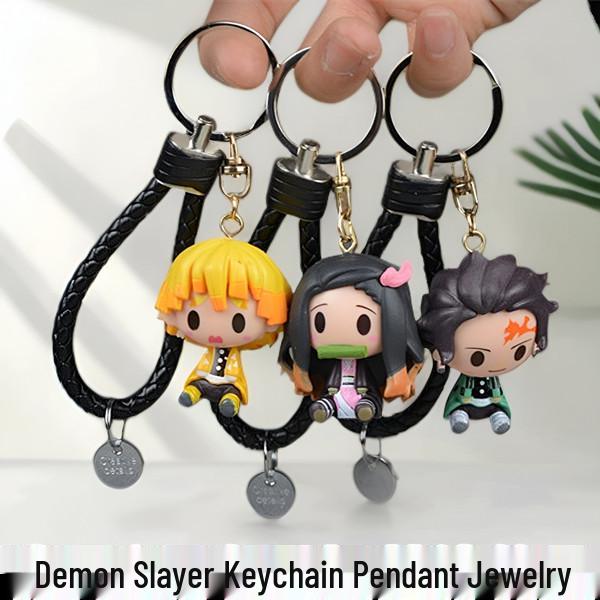 

Demon Slayer Tanjiro & Nezuko Cute Sitting Keychain Figurine 4.5CM