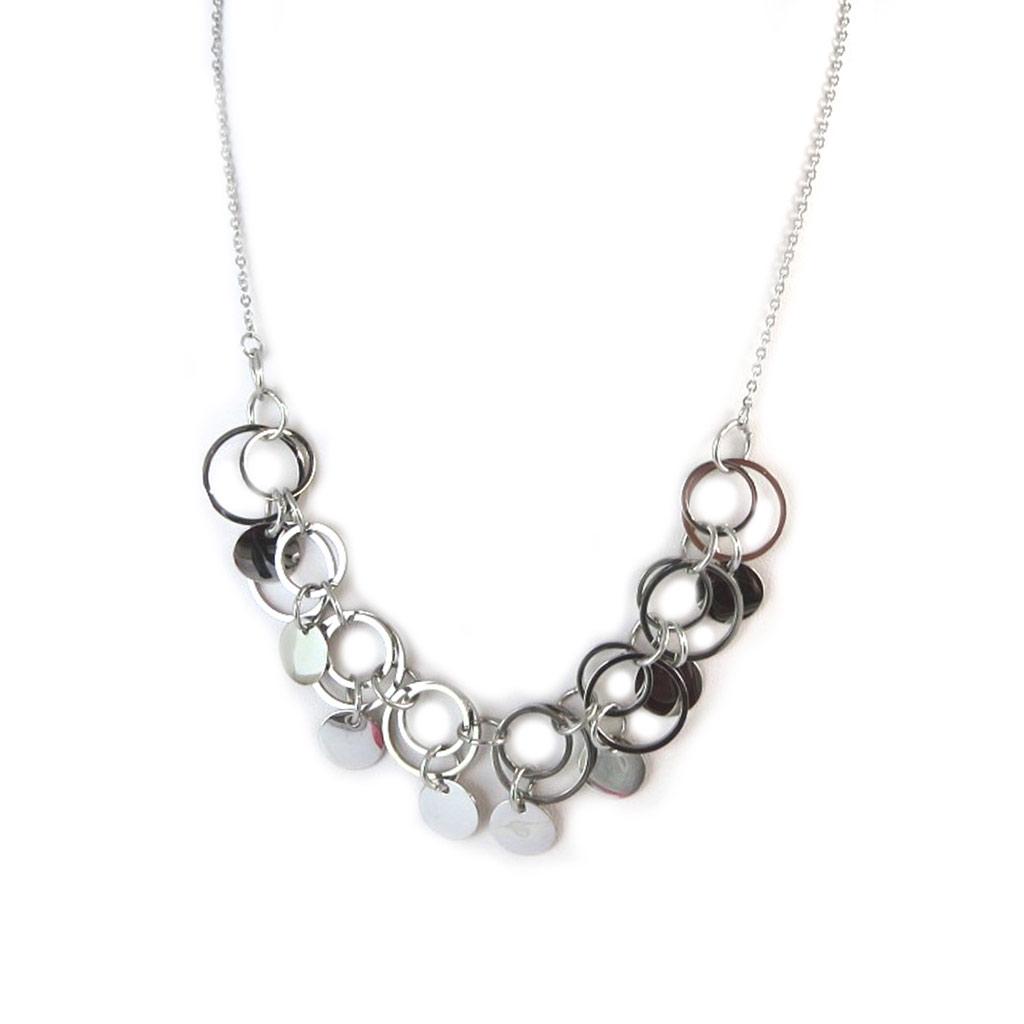 Altesse [P0581] - Silver 'Choreography' Steel Necklace