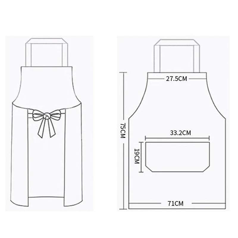 Creative Cartoon Hand-Wiping Apron Waterproof Anti-Oil For Woman Men Chef Work Apron Grill Restaurant Shop Cafes Kitchen