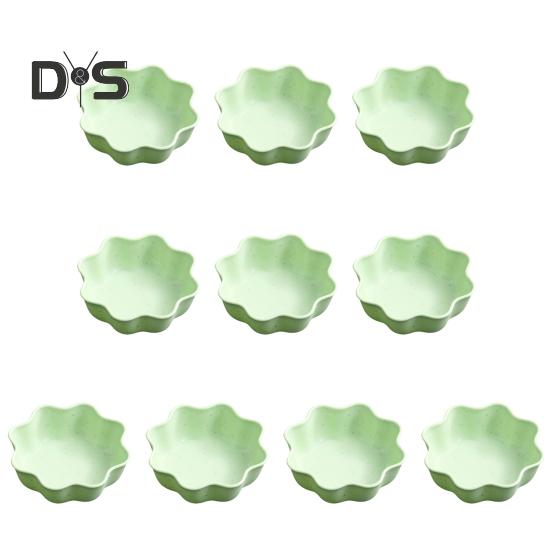 10Pcs Convenient Sauce Dish Stackable Practical Seasoning Plate Snack Serving Plate