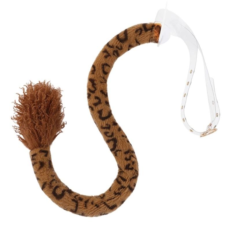 Faux Furs Foxes Costume Tail Adult/Teen Cosplay Halloween Christmas Party Costume Adjustable Cats Dog Wolf Leopards Tail