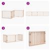 Foldable Dog Gate with Door 4 Panels 320 cm Poplar Wood