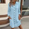 13/5000 Women's Fashionable V-neck Loose Long-sleeved Dress
