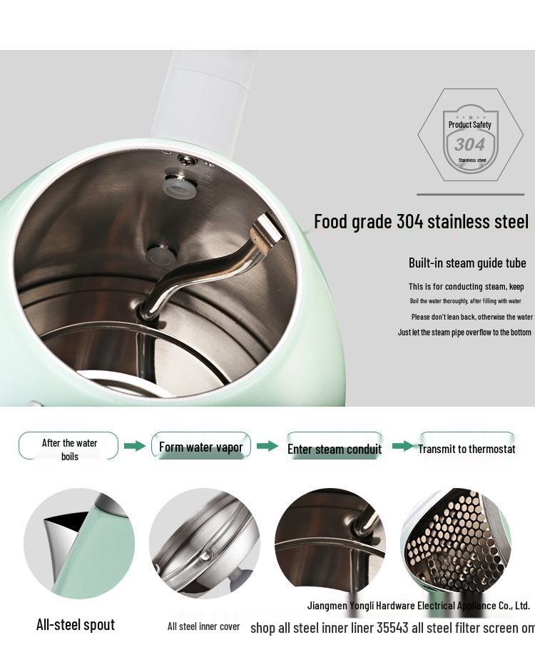 

CiDylo Electric Kettle 1.7L 304 Stainless Steel Auto Shut-Off Pearl Green