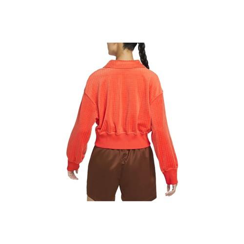 Nike Women's Short Long-Sleeve Sweatshirt with Solid Color Logo