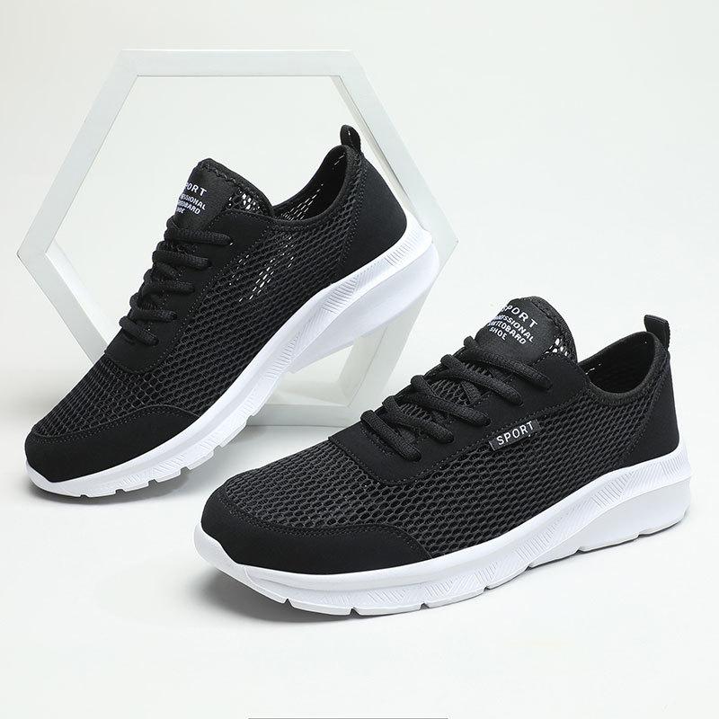 Summer and Autumn Hollow Sports Shoes Student Running Shoes Mesh Running Shoes Casual Lightweight Men's Shoes