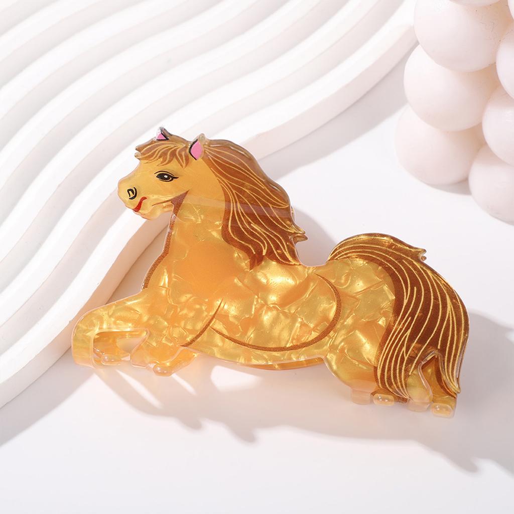 Desenho Animado Acrílico Garra de Cabelo Fofa Desenho Animado Animal em Forma de Presilha de Cabelo Criativa Esquilo Pônei Alpaca em Forma de Grande Grampo Tubarão para Cabelo