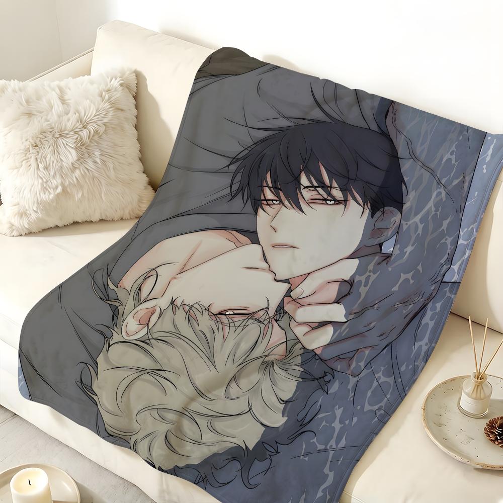 Manhwa L-Low T-Tide I-in T-Twilight Throw Flannel Blanket Skin Soft Suitable for Sofa Living Room Bed Travel and Gifts