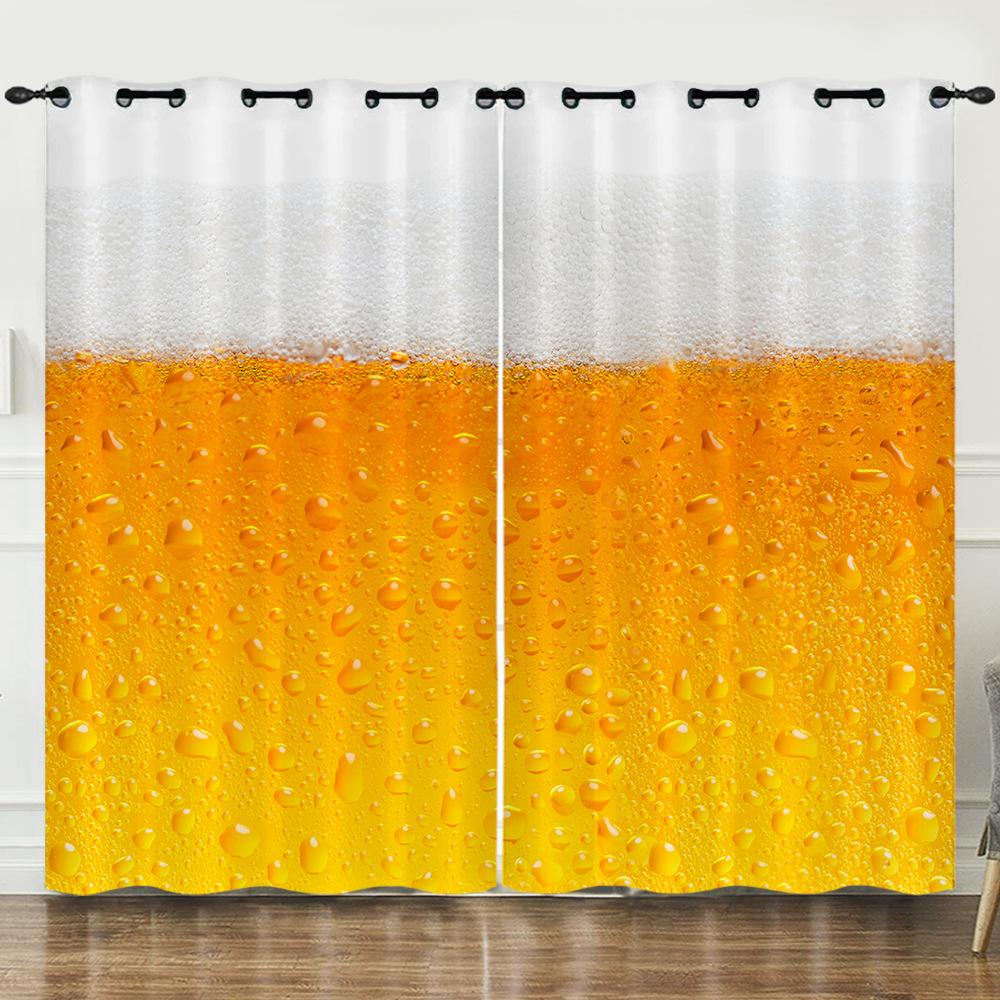 Curtain Dew 3D Digital Printing Blackout Curtain Punching