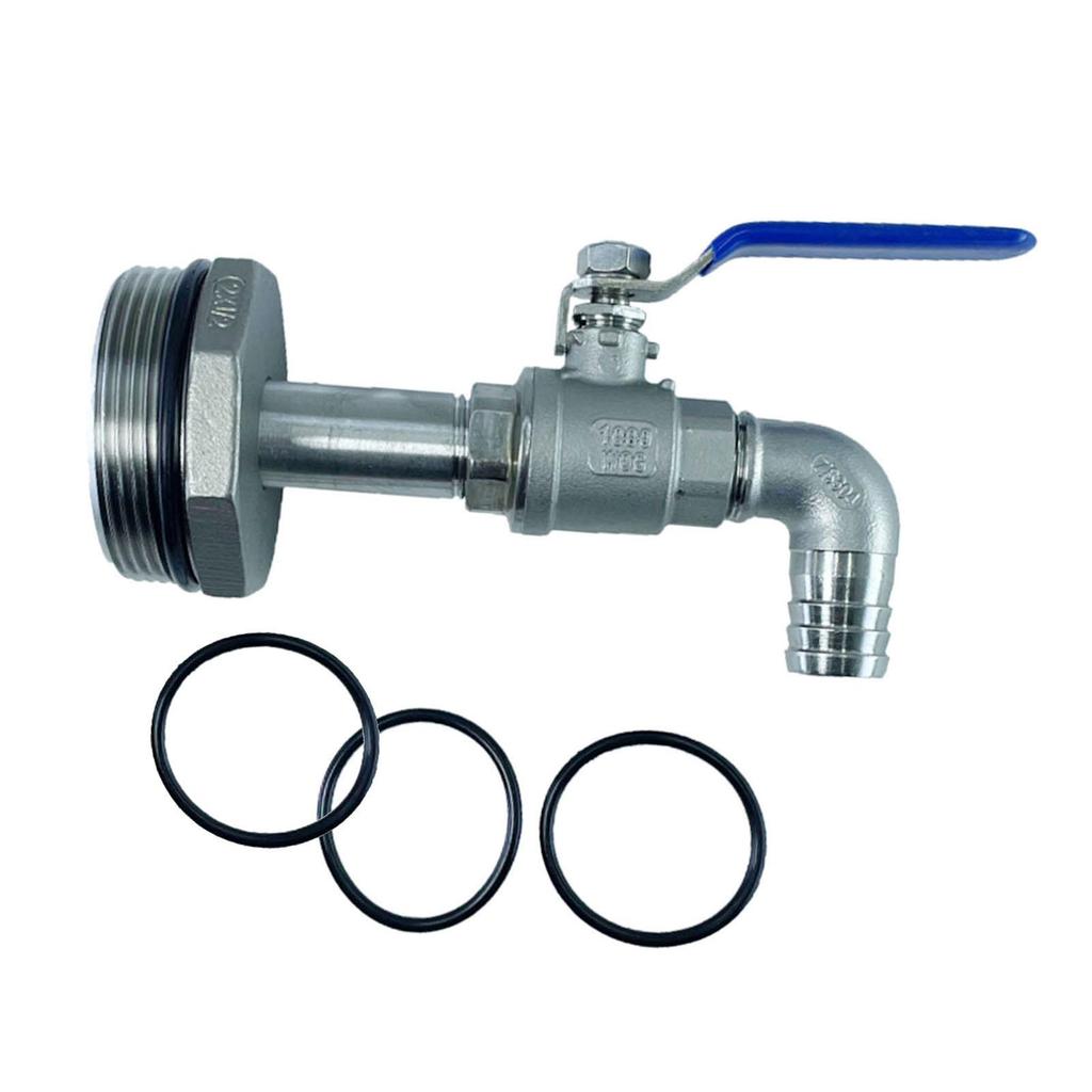 Drum Faucet Dn50 Stainless Steel 90 Degree 2" Stainless Steel Barrel Faucet