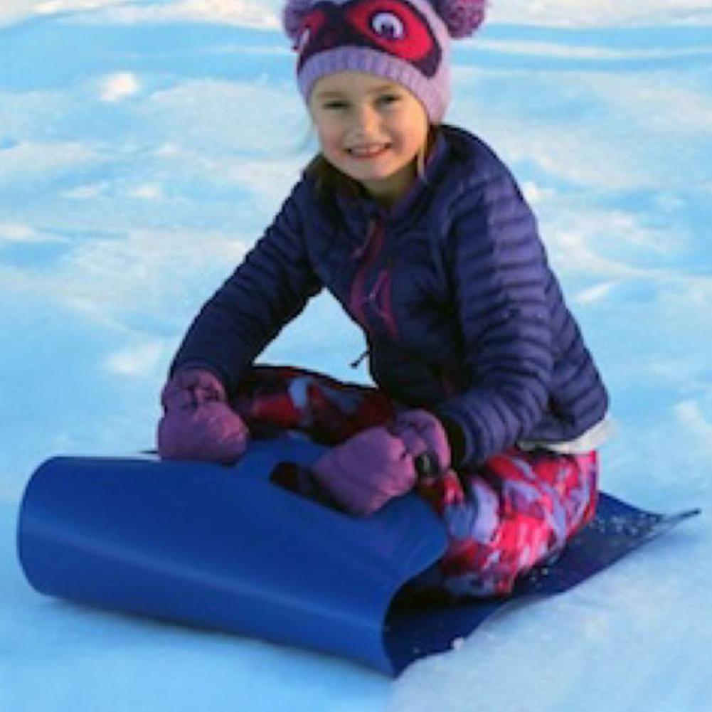 Opvouwbare Sneeuwslee Sneeuwglijder Mat Draagbare Opvouwbare Ski Mat met 2 Handvatten Zandglijder Board Opvouwbare Snowboard voor Kinderen Volwassenen