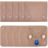 Women Velvet Jewelry Pouch with Snap Button Closure Multi-Compartment Organizer for Necklaces, Earrings, Rings, Soft Fabric Storage Bag Jewelry Pouch