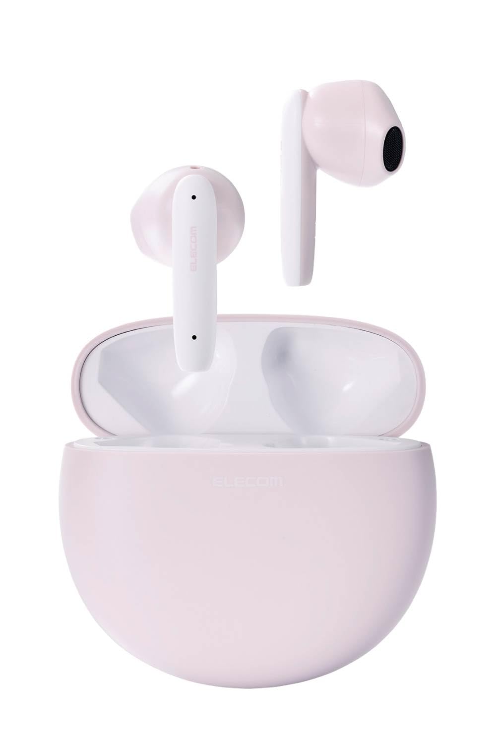 

ELECOM беспроводные наушники Bluetooth стильные круглые сенсорные наушники совместимые с внутренним ухом автоматическое сопряжение зарядка Macaron Pink 5.3 SBC/AAC