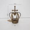 Ironwork Candlestick Crown Art Home Furnishings Garden Courtyard Decorative Ornaments Crown Rust Retro Style Candle Holders