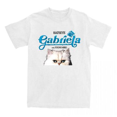 KATSEYE Gabriela Young Miko Remix T-shirt Cartoon Cat Graphic Print Tshirts Short Sleeve Fashion Women T Shirt Streetwear Unisex