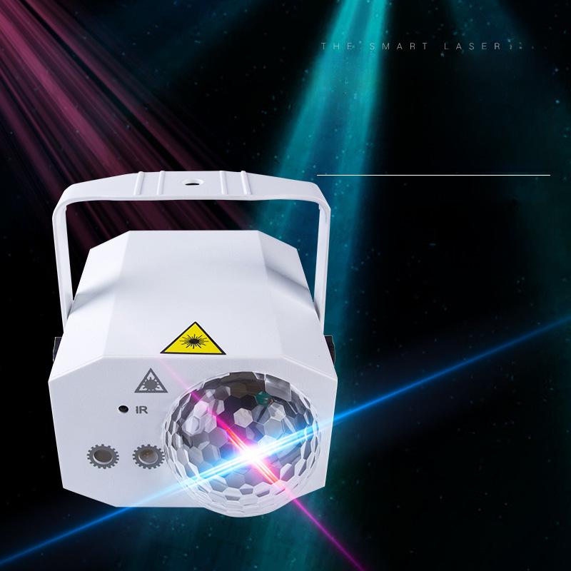 Colorful Voice-Controlled Rotating Stage Lights - LED Magic Ball & Laser