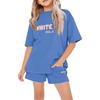 Kids Summer Sport T-Shirt And Shorts 2 Piece Outfit Tracksuit Set Short Sleeve Letter Print Crop Tops With Clothing Set