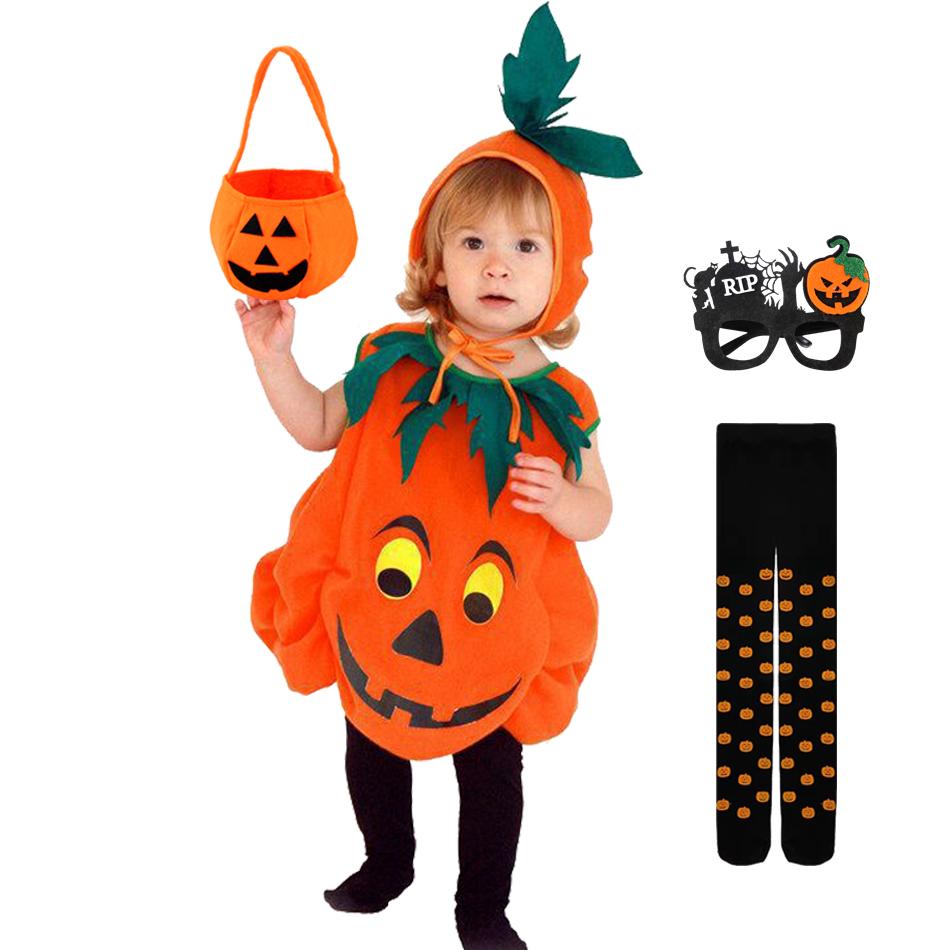 Boy Girls Pumpkin Halloween Vestidos Party Costume Children Romper Infant Kids Jumpsuit Carnival Party Cosplay Children Clothes