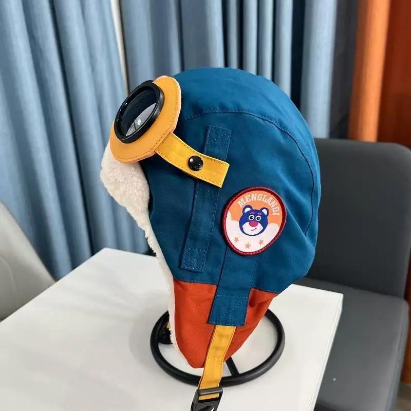 

Children s pilot hat for warmth winter outdoor windproof Lei Feng autumn winter ear protection with plush skiing for children