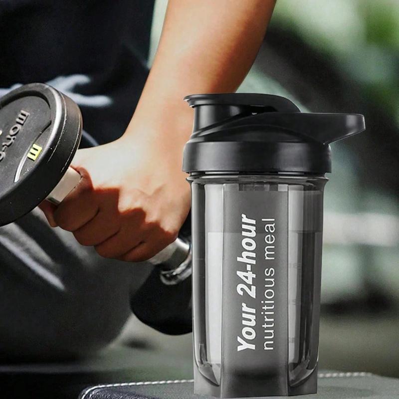 1pc, Plastic Sports Fitness Shaker Cup, Portater Bottle, Coffee Cuuitable for Kitchen, Restaurant, Fitness, Camping, Work and School