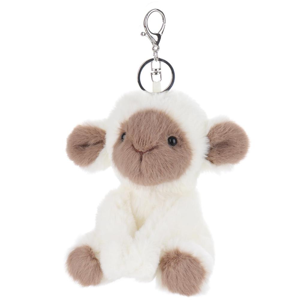 [Apricot Lamb] Cute Soft Animal Keychain Plush Toy, Suitable for Men and Women, for Backpacks and Wallets, 13cm