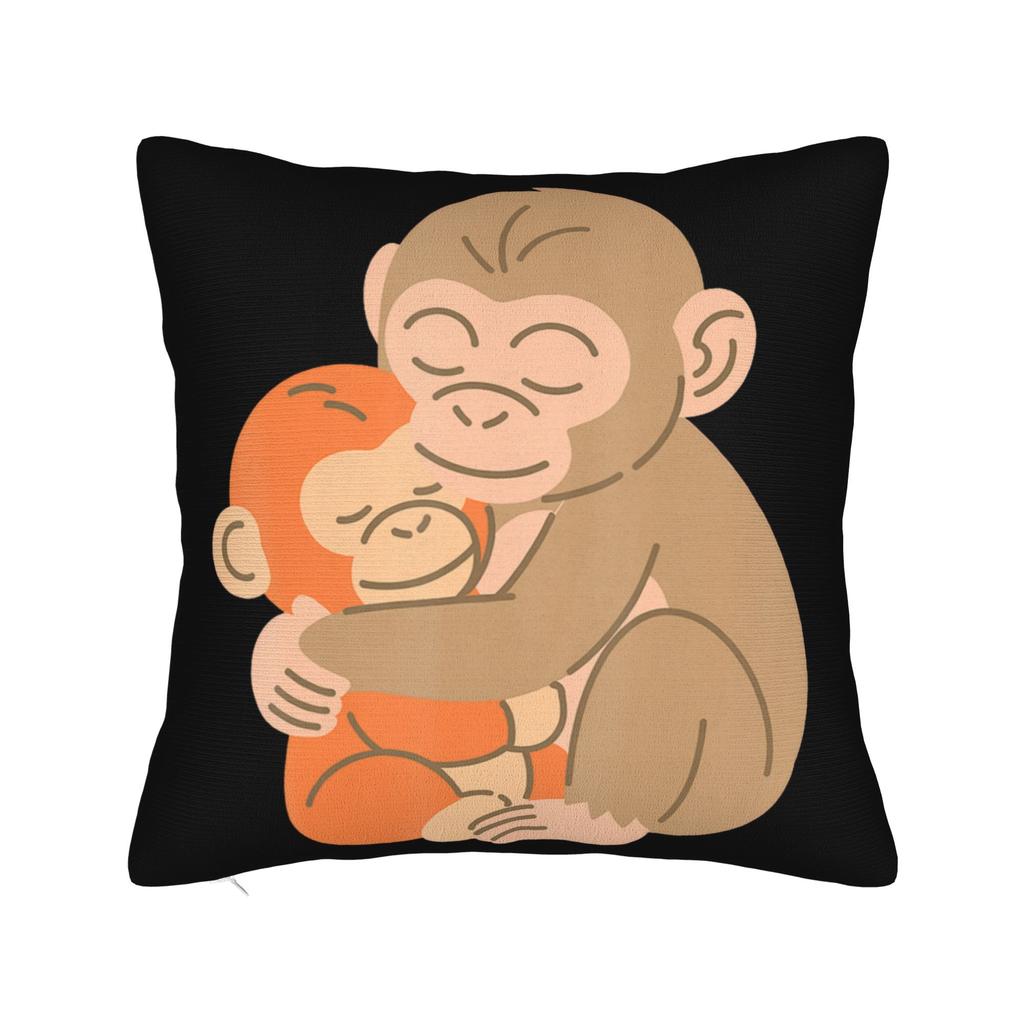 Team Punch Baby Monkey Punch Pillow Cover Novelty Pillow Case For Chair Sofa Home Decor Soft Cushion Cover Gift