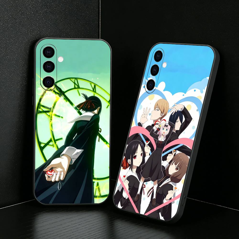 Kaguya-Sama Anime Love Is W-War Phone Case For Samsung Galaxy A73,A72,A71,A70,A52,A51 Others Soft Black Cover