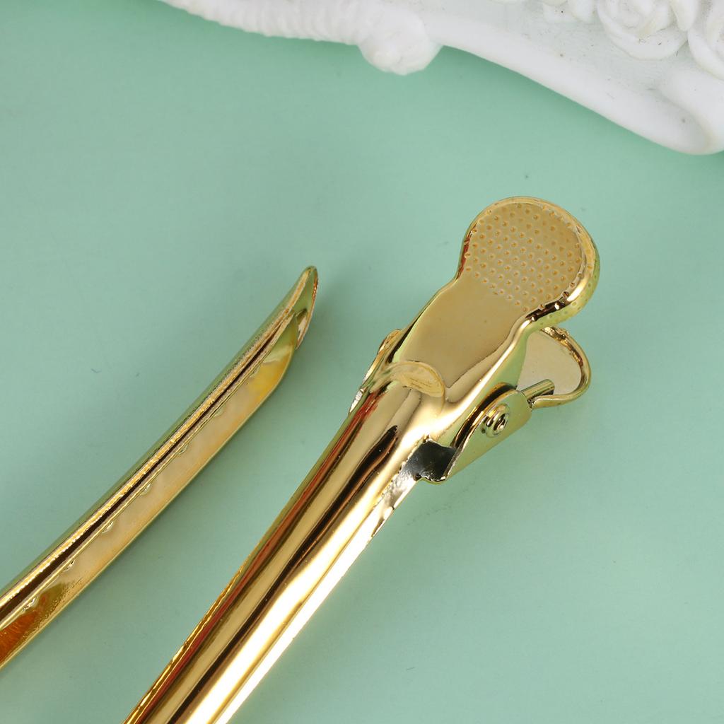 12Pcs Stainless Steel Hair Clips for Sectioning Thick Thin Hair Salon Hairdressing Dying Cutting Styling Makeup Face Washing
