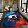 Colorful Soccer Ball Design Rug for Bedroom or Living Room Decor Suitable for Use As an Anti-slip for Living Room Bedroom Sofas