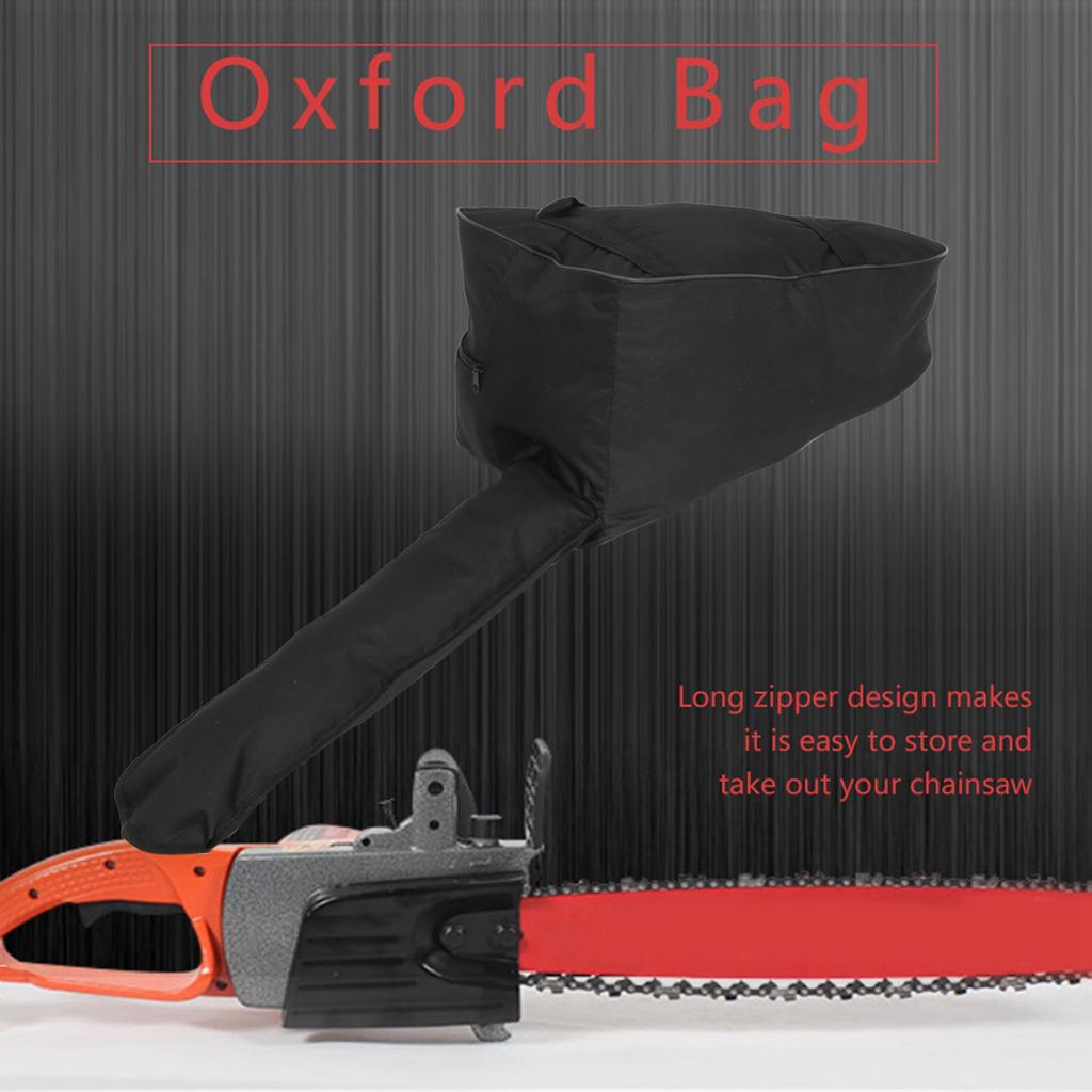 Chainsaw Carrying Bag Hvy Duty Waterproof Oxford Cloth Portable Bag for Lumberjack (Red)