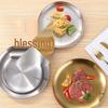 ZISIZ Gold Stainless Steel Dinner Plates (10-Pack)
