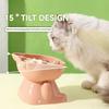 Elevated Cat Bowl, Neck Protection Bowl for Pets, Tilting Design, Cat High Foot Bowl, Cute Cat Bowl for Food and Water