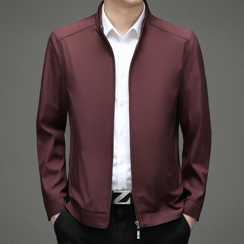 Jacket Men's Spring Middle-aged Dad Clothes Loose Casual Fashion Jacket