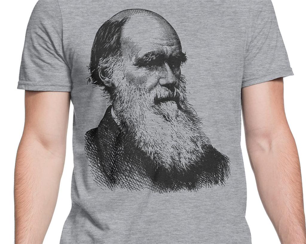 Charles Darwin T-shirt S-XXL Evolution, Atheist, Atheism, Science, Creationism, Natural Selection, Fittest, Genius, Cool