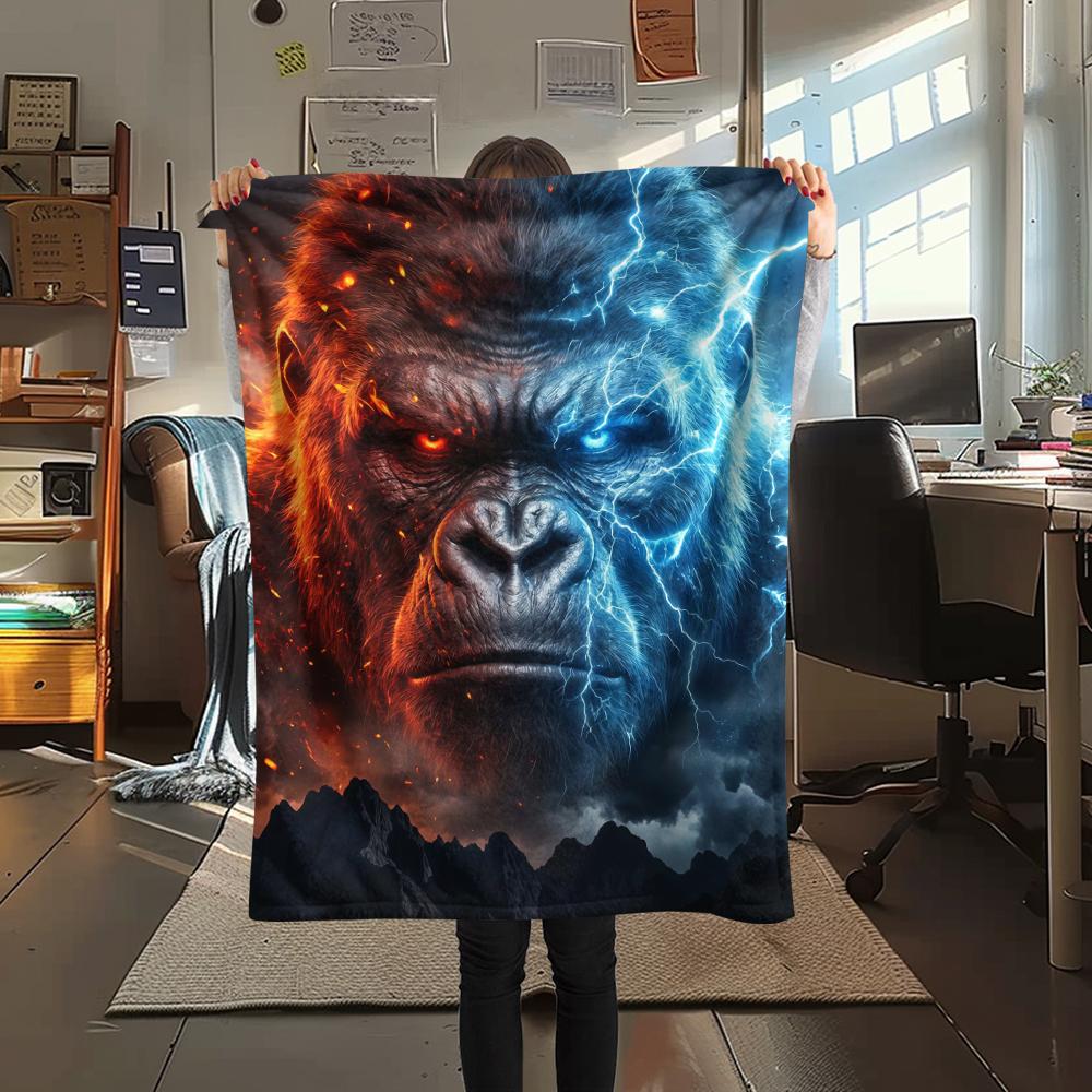 

Red and Blue Death Elephant Print Flannel Blanket,High quality Comfortable for All Seasons,Home Decor,Warmth and Comfort,Perfect for Christmas Gifts 80cm x 120cm