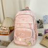 High School Students Lightweight Schoolbag Color Block Large Capacity Backpack