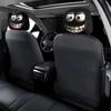 2pcs Face Printed Car Pillowcase Soft Comfortable Decorative Cushion Cover Auto Seat Headrest Washable Polyester Fabric