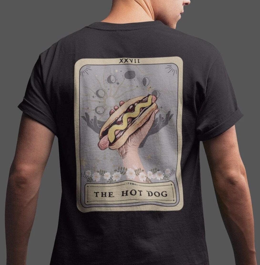 The Hot Dog Tarot Card Shirt BACK PRINT M