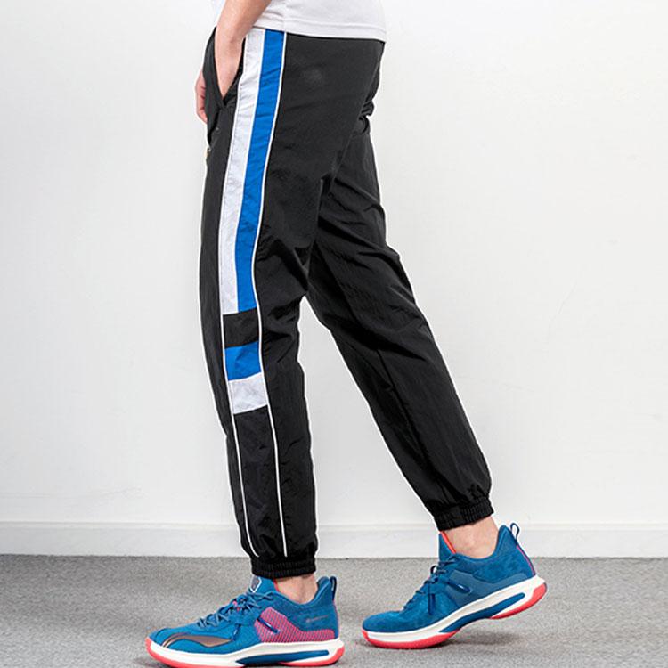 Li Ning Color Block Cuffed Sports Pants Unisex bottoms Black AYKQ045-2