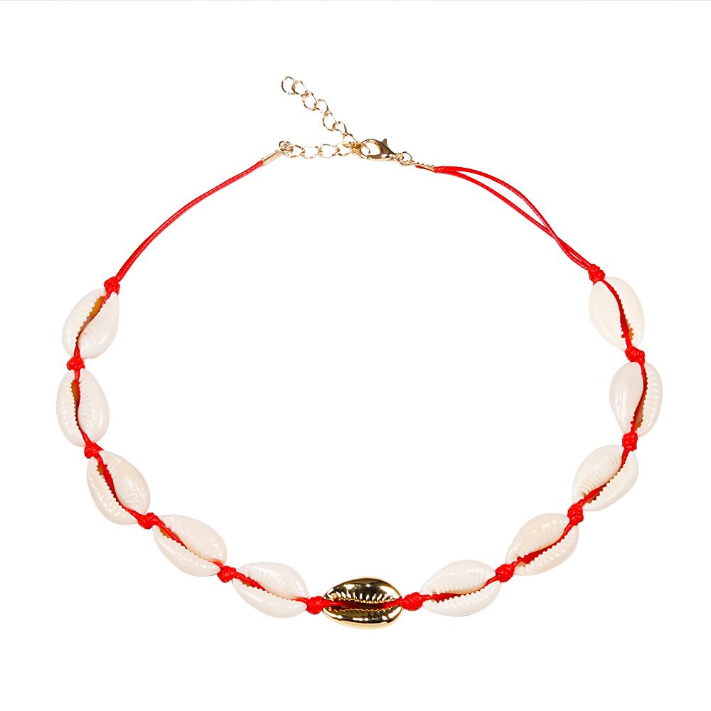 

Holiday Beach Shell Necklaces Silver Color Shells Lobster Clasp Choker Fashion Summer Boho Necklace for Women Girls Jewelry