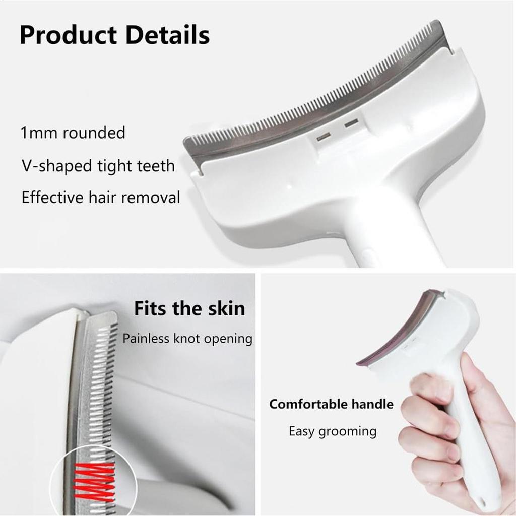 Pet Hair Dematting Brush for Dogs Cats Undercoat Rakes Detangling Shedding Tools for Pet Kitten Puppy Massaging Styling